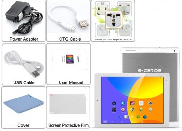 9.7" E-Ceros Revolution 2 Tablet PC - 2048x1576, 2GB, Quad Core CPU, 32GB Internal Memory (White)