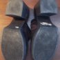 Womans Rampage Skyler Clogs Size 8 (M) Black Corduroy With Red Flower Stitching