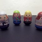 4 Weeble Wobbles 3 Boys and 1 Girl