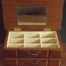 8" Wooden Jewelry Box With Mirror Possibly Vintage