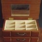 8" Wooden Jewelry Box With Mirror Possibly Vintage