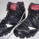 Rawlings Boys Youth Football Cleats 08803 0998 Black & White accents  size 6