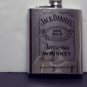 7 ounce Jack Daniels Old No.7 Brand Flask Stainless Steel Mirror Finish