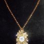Lindenwold Cuckoo Clock Ladies Watch Pendant brooch pin Clear Rhinestone