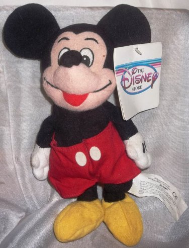 Disney Mickey Mouse Mini Bean Bag 7" NWT Disney Store