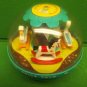 Fisher Price Vintage 1966 Roly Poly Baby Toy Chime Ball #165 Swan Rocking Horse