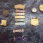 Vtg Masonic Order of Rainbow Merit Bar Pin 7 Service Bars Pot of Gold 4 Xtras