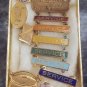 Vtg Masonic Order of Rainbow Merit Bar Pin 7 Service Bars Pot of Gold 4 Xtras