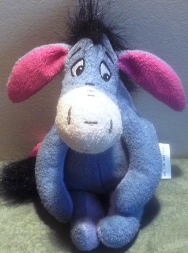 Disney Store EEYORE Plush Mini Bean Bag Huggy Eeyore 9" Exclusive