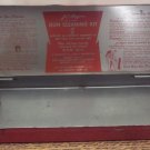 VINTAGE J.C. HIGGINS GUN CLEANING KIT # 2145 - METAL STORAGE CASE With Bottle