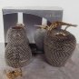 Apple and Pear Candle Holders Silver Plated