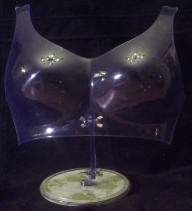 Clear Plastic Platform Bra Form Display Mannequin