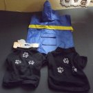 2 Doggie Studded Knit Shirts and 1 Rain Coat Medium 14-16 in 13-20 lbs
