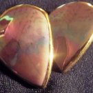 Vintage Pink Mother Of Pearl Earrings leaf shape