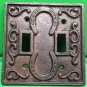 Rustic Metal Horseshoe Light Switch Plate Cover Western