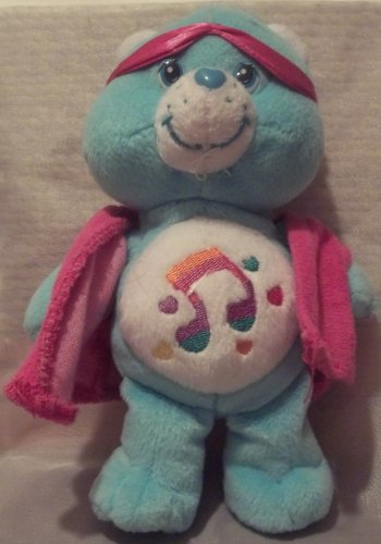 Heartsong Bear ~ Care Bears 8" Plush (2006, Jakks Pacific) blue w/ Robe Eye Mask