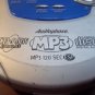 AUDIOPHASE Personal CD Player MP3 CD-R/RW Discman DM9118 AC Batteries Gray Blue
