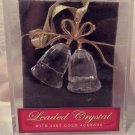 Leaded Crystal Christmas Ornament with 24KT Gold Accents Bells