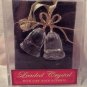 Leaded Crystal Christmas Ornament with 24KT Gold Accents Bells