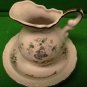 Rare Lefton China Golden Wedding Anniversary Creamer & Saucer 50th Japan