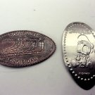 2  Elongated Pennys Pressed Smashed Disneyland, Bonneville Dam,