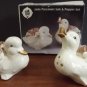 Vintage Porcelain Duck Salt & Pepper Shakers