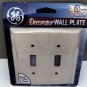GE 2 Toggle Switch Wall Plate, Unfinished Solid Oak - 51585 Stain Or Paint