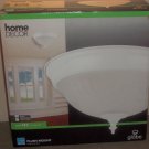 HOME DECOR GLOBE Ceiling Light Fixture Frosted White Glass Shade 11” Flush Mount