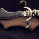 Fantasy Cobra Snake Dagger Knife With Plaque