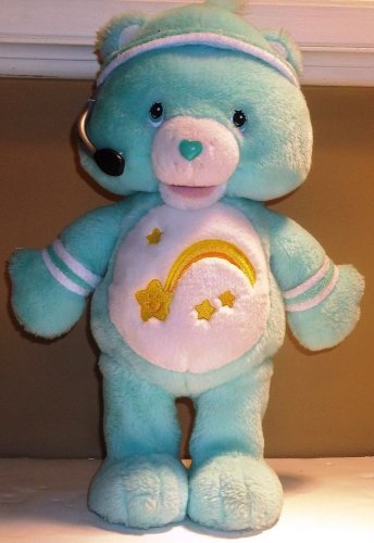 2004 CARE BEAR WISH BEAR "LETS GET PHYSICAL"SINGING & DANCING EXERCISE"