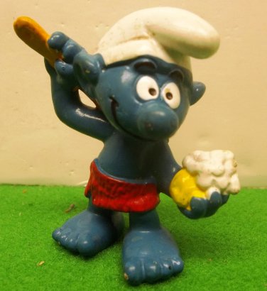 Smurf Sauna Bathing Shower 1980 Rare VTG Figure  Peyo Figure PVC