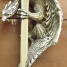 14" Dragon Display Holding a Sword Fantasy Blade Dagger