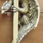 14" Dragon Display Holding a Sword Fantasy Blade Dagger