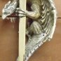 14" Dragon Display Holding a Sword Fantasy Blade Dagger
