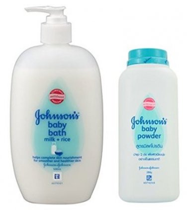 Johnson's Baby Bath Milk 500 ml and Johnson's Milk Protein Baby Powder 200g