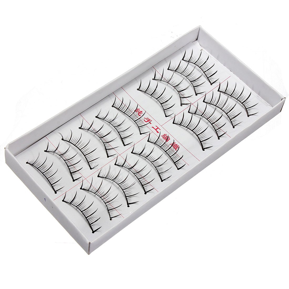 10 Pair Black Thin Soft Spiky Handmade False Eyelashes 188