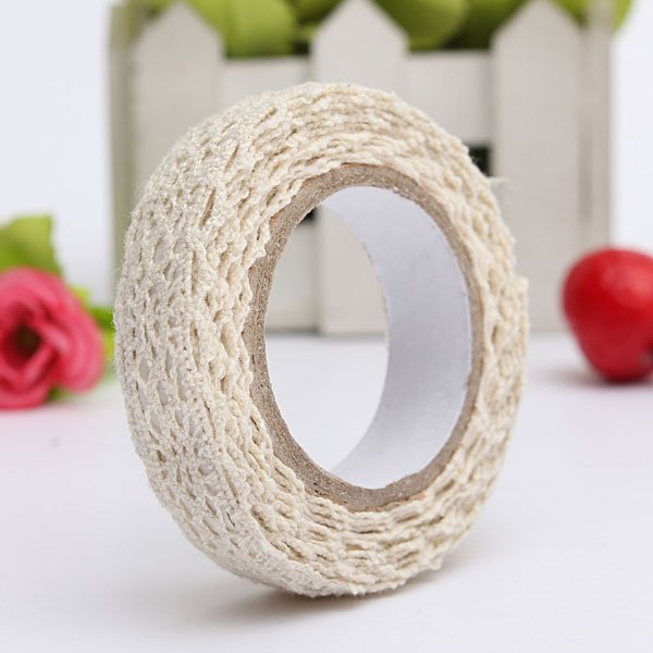 1.7M Bilateral Lace Fabric Tape Self Adhesive 9 Colors
