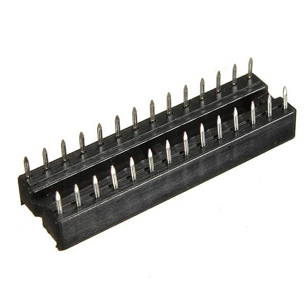 5 Pcs 2.54mm 28 Pins IC Socket Wide DIP Sockets Adaptor Solder Type Black