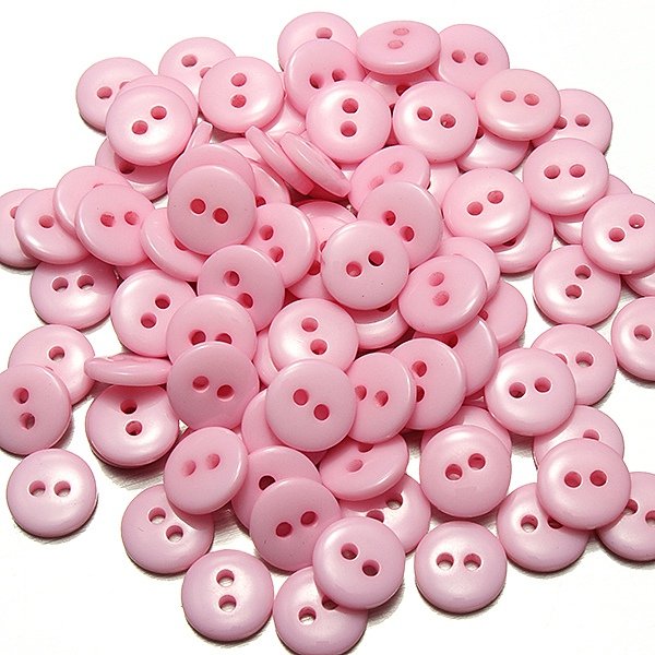 100 Pcs 2 Holes Mixed Color Round Resin Button Sewing Accessories