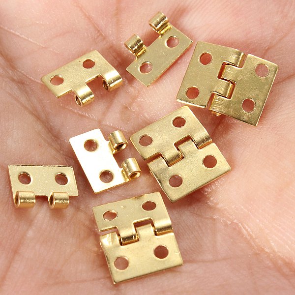 5pcs Mini Metal Hinges For 1/12 Dollhouse Miniature Furniture