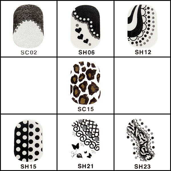 Self Adhesive Punk Crystal Nail Art Armour Foil Decals Stickers