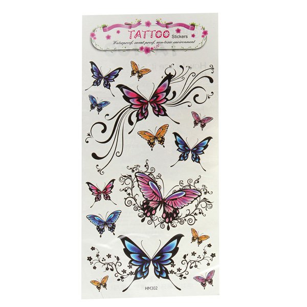 Waterproof Removable Temporary Butterfly Tattoo Sticker Body Art