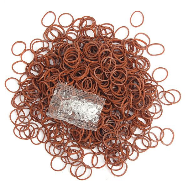600Pcs Candy Color Loom Rubber Bands DIY Bracelet Craft With Clips
