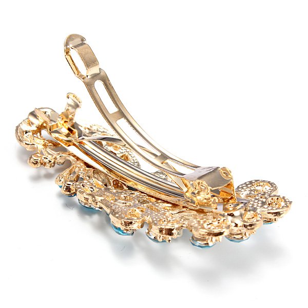 Full Crystal Rhinestones Peacock Hairpin Hair Clip