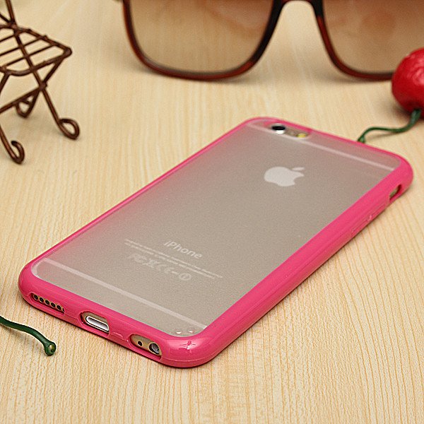PC Matte Transparent TPU Bumper Frame Hard Case For iPhone 6