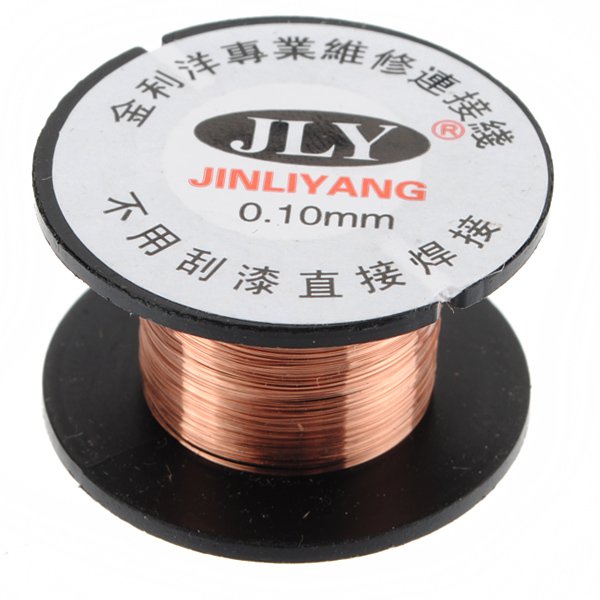 0.1mm Copper Soldering Solder PPA Enamelled Reel Wire Roll 15m New