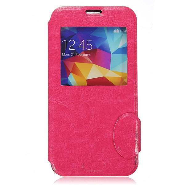 Window Slim Magnetic Flip Leather Stand Case For Samsung S5 i9600