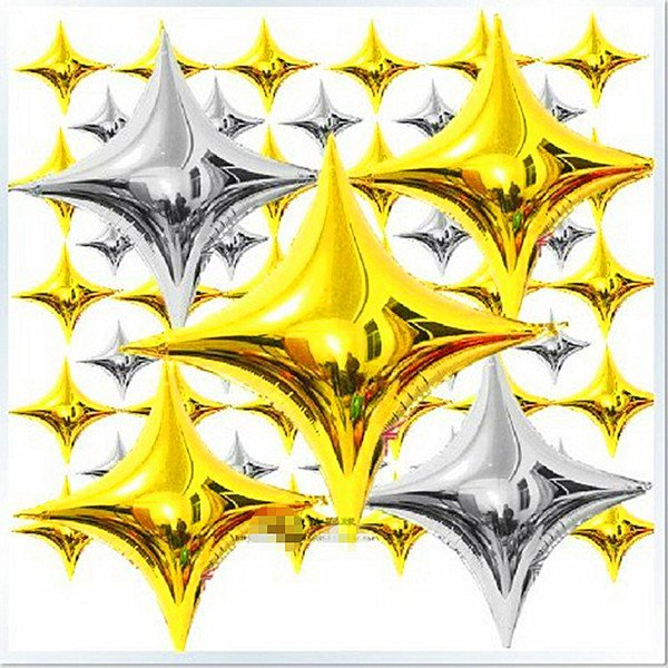 Foil Helium Balloons Quadrangular Star Party Wedding Celebration