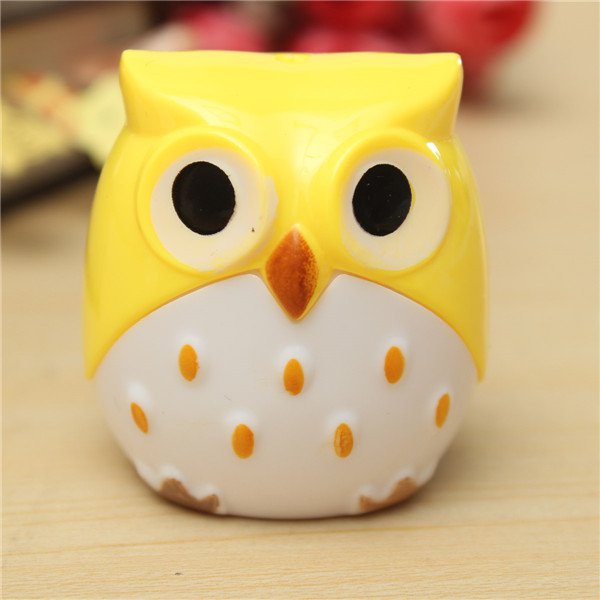 Creative Stationery Cute Owl Bird Pencil Sharpener Tow Holes