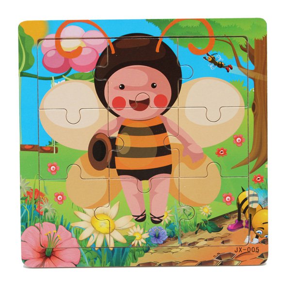 Baby Children Wooden Animals Puzzle Early Education Imposition Toy